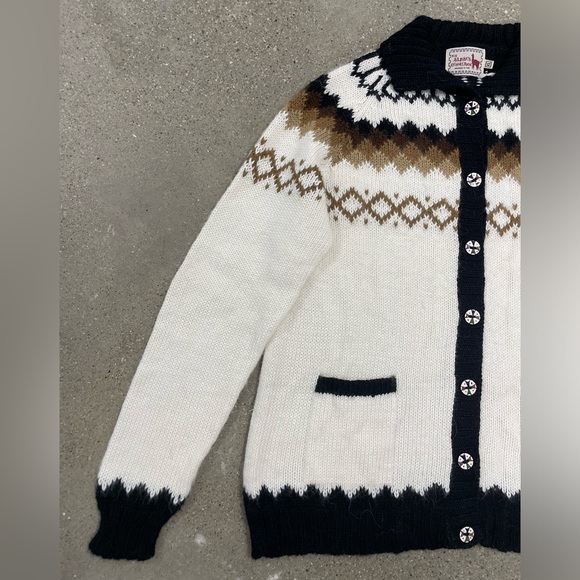 Vintage Y2K Nordic Fair Isle Alpaca Connection Hippie Cardigan Size XL - Picture 5 of 14